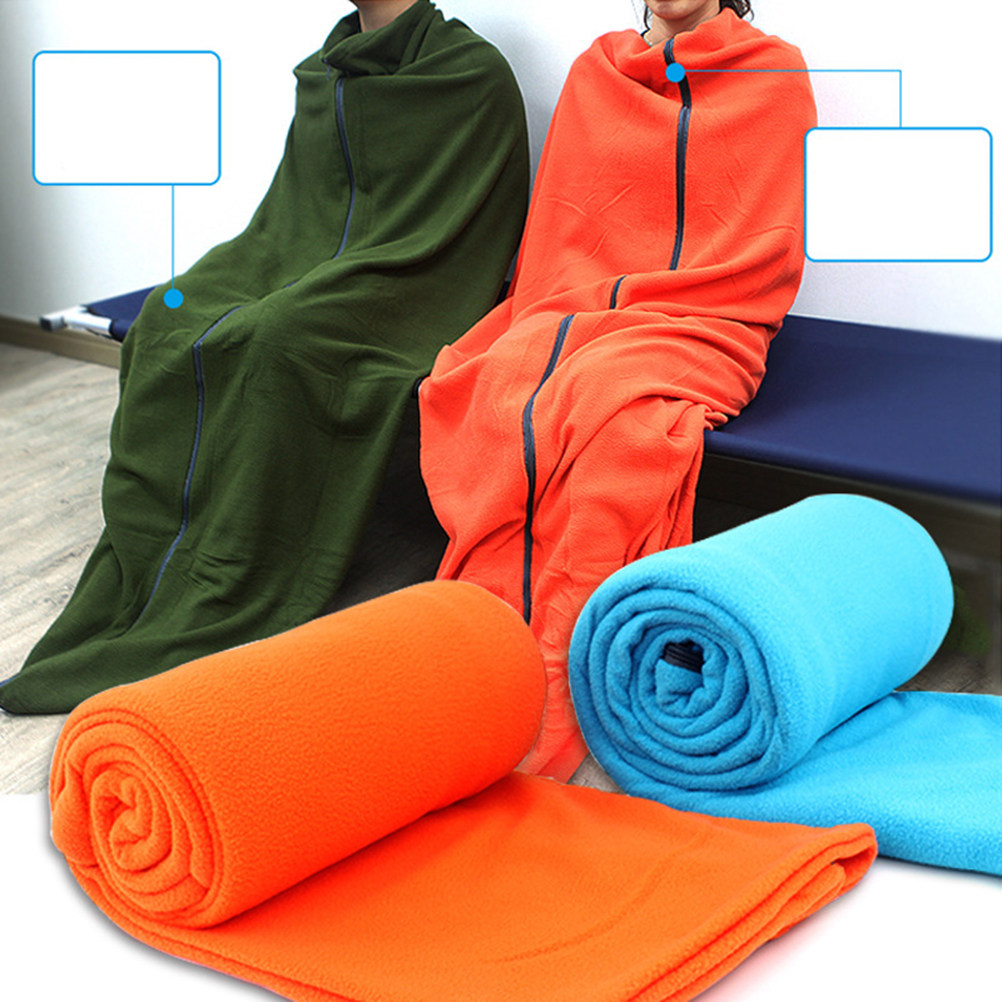 ถุงนอนแบบพกพาสีส้มขนแกะโพลาร์อ - Fleece Sleep Bag บทวิจารณ์และราคา