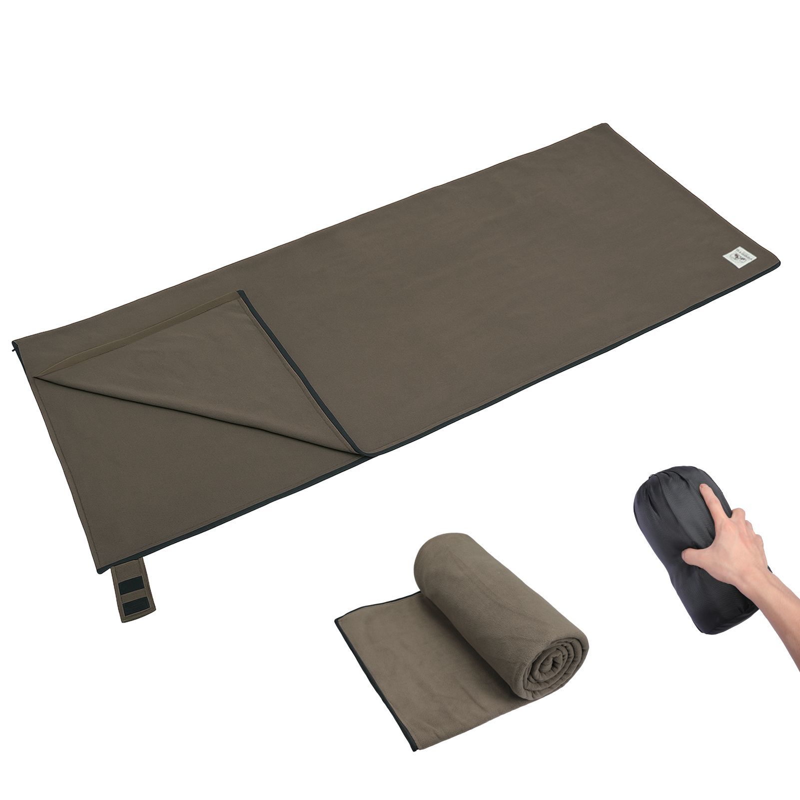 ถุงนอนแบบพกพา ผ้าฟลีซ อุ่น น้ำ - Fleece Sleep Bag บทวิจารณ์และราคา